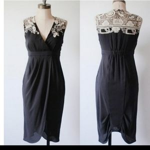 Anthropologie Meadow Rue navy dress